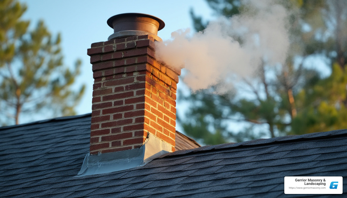 chimney smoking from house roof - chimney repair cost