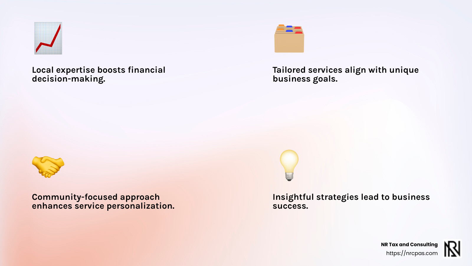 Personalized guidance and local expertise make all the difference - bookkeeping in my area infographic 4_facts_emoji_light-gradient