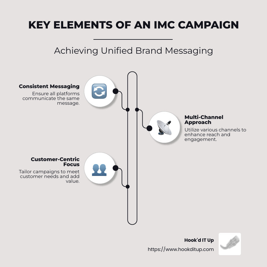 From Concept to Success: Notable IMC Campaigns Essential Elements of an IMC Campaign - imc campaign infographic infographic-line-3-steps-neat_beige