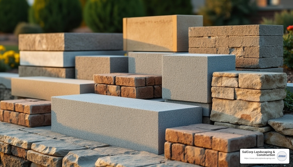 Different types of retaining wall blocks - retaining wall block near me