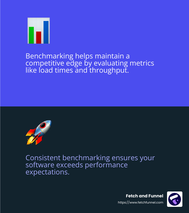 Benchmarking provides context for performance metrics - performance optimisation infographic 2_facts_emoji_blue