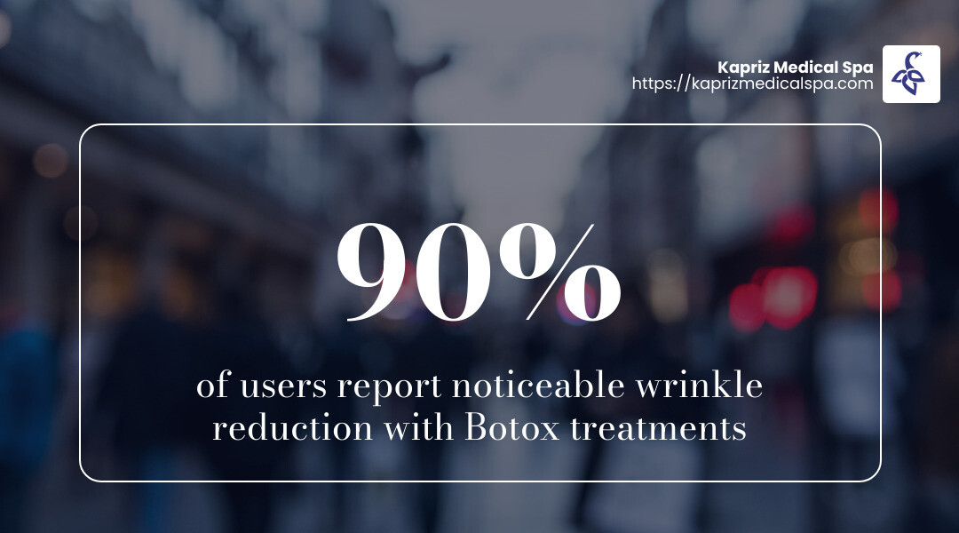 Botox: Quick and Effective Wrinkle Reduction - Botox for younger-looking skin infographic simple-stat-landscape-blurry-bg