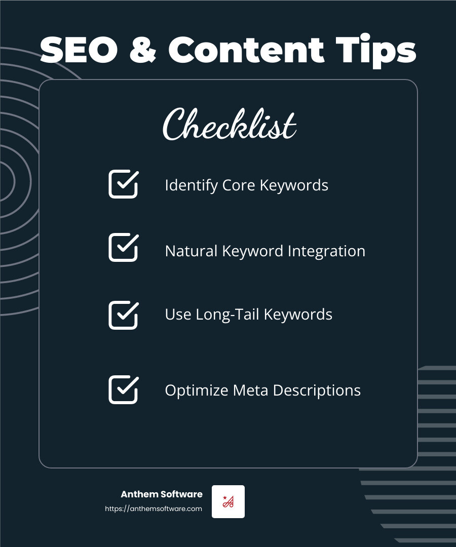 Content clarity is crucial for both user engagement and SEO success - content marketing strategy in digital marketing infographic checklist-dark-blue