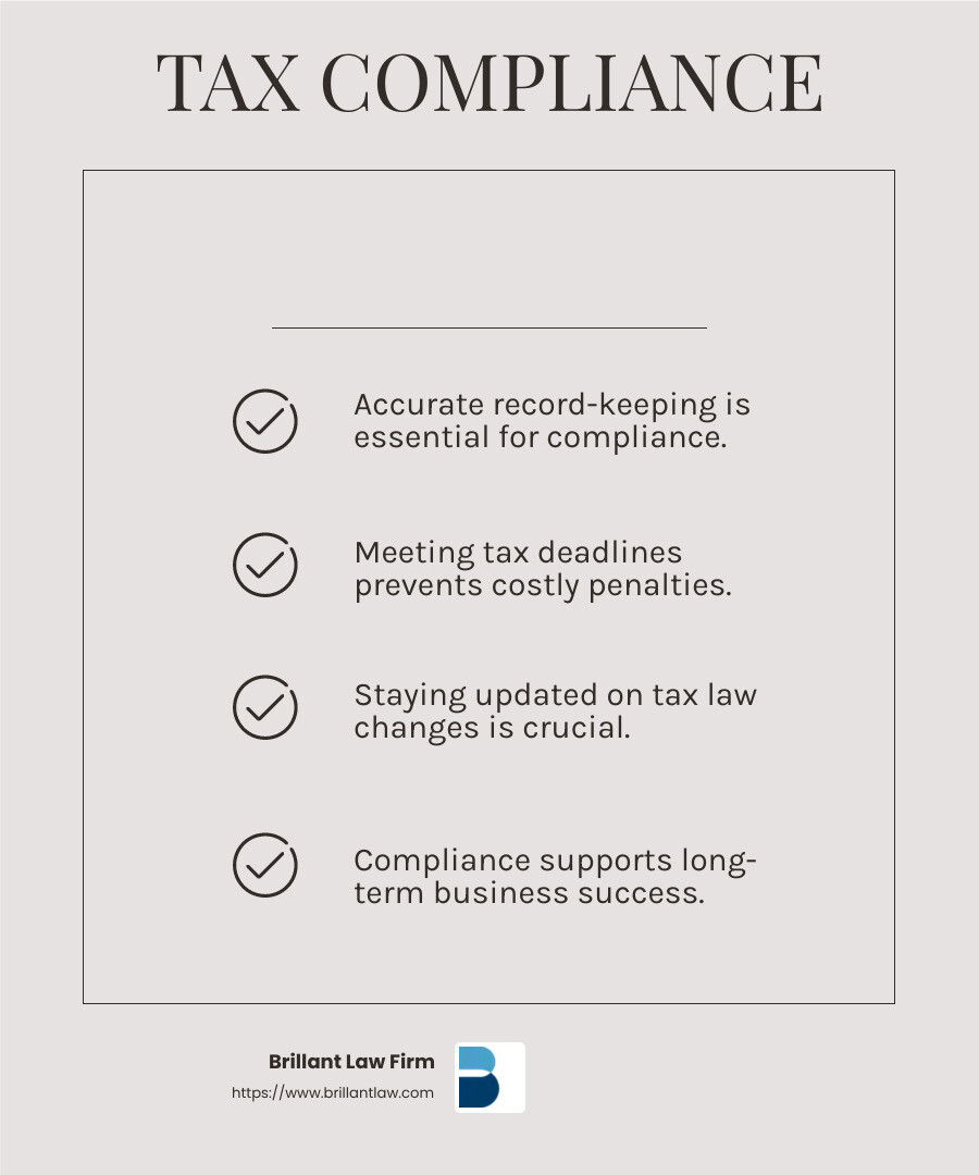 6af723073cb7d2239f9c9a486d86281b74ca218a From Seed to Success: Finding the Best Tax Advisor for Your California Startup Discover how to find the california best tax advisor for startups ensuring smart planning and compliance for your business's success. Tax compliance is crucial for startups - california best tax advisor for startups infographic checklist-light-beige