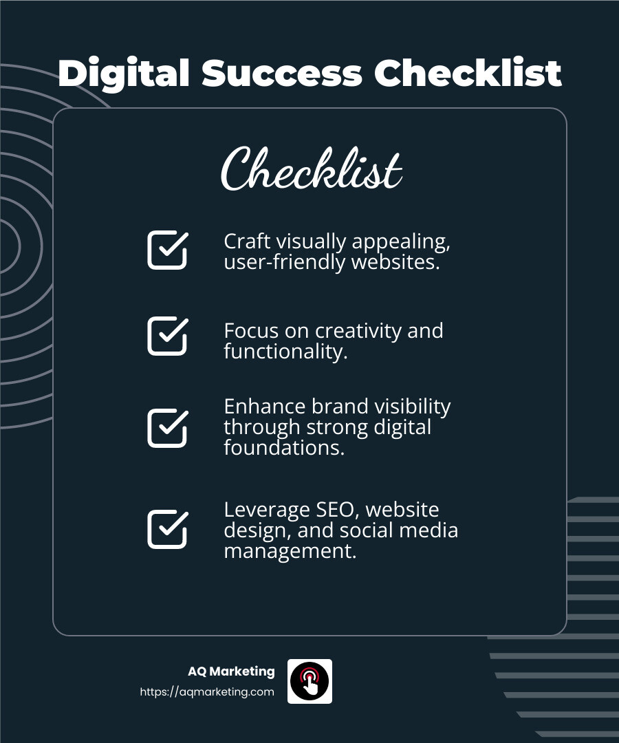 AQ Marketing's approach to interactive agency websites - interactive agency websites infographic checklist-dark-blue AQ Marketing's approach to interactive agency websites - interactive agency websites infographic checklist-dark-blue