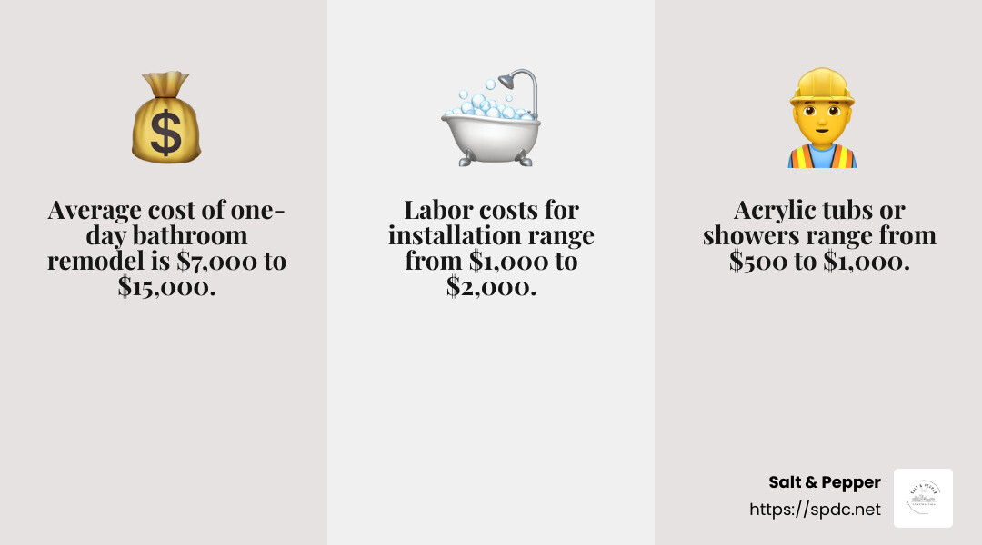 Labor and installation are often the most expensive parts of a bathroom remodel. - one-day bathroom remodel st. petersburg fl infographic 3_facts_emoji_grey Labor and installation are often the most expensive parts of a bathroom remodel. - one-day bathroom remodel st. petersburg fl infographic 3_facts_emoji_grey