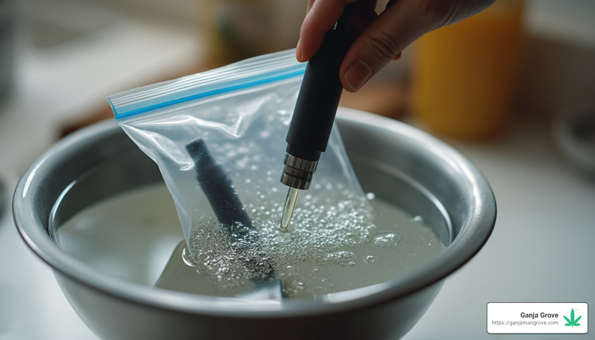 Unclogging a Vape Cart with Warm Water - how to unclog a vape cart