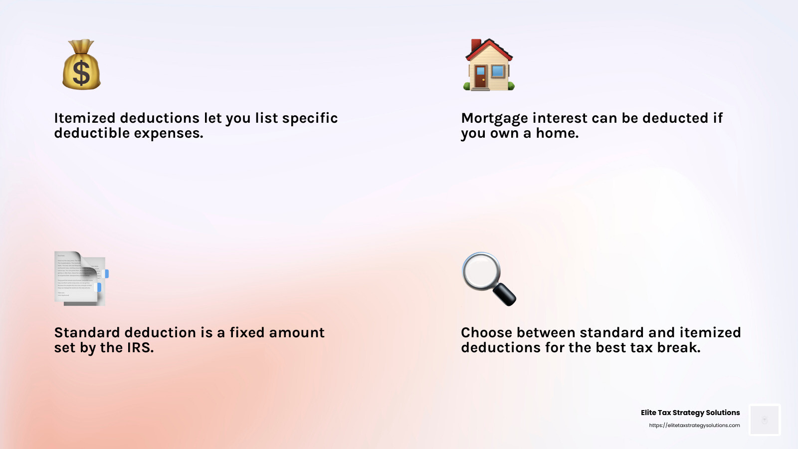 Understanding Tax Deductions - optimizing tax deductions infographic 4_facts_emoji_light-gradient