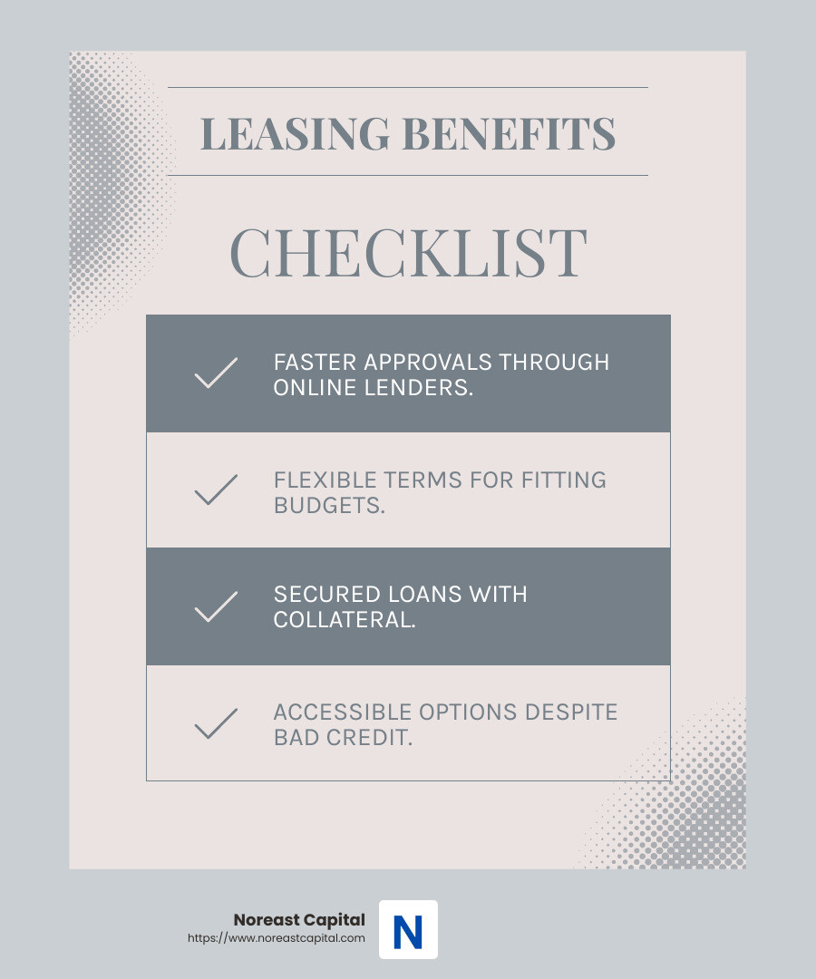 50a8a8206ebf2e7bfccf5f9e22487fda875824be Unlocking Opportunities: Restaurant Equipment Leasing for Bad Credit Discover how bad credit restaurant equipment leasing can help your business thrive. Explore flexible financing and leasing options today! Online lenders provide faster approvals and more flexible terms for bad credit restaurant equipment leasing. - bad credit restaurant equipment leasing infographic checklist-light-blue-grey
