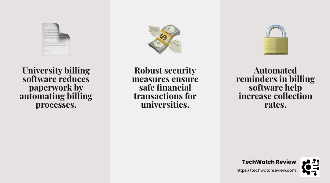 Benefits of University Billing Software - University billing software infographic 3_facts_emoji_grey