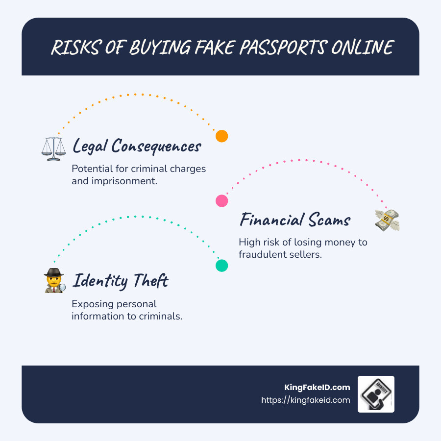 Guide to Buying Fake Passports - buy a fake passport online infographic infographic-line-3-steps-blues-accent_colors
