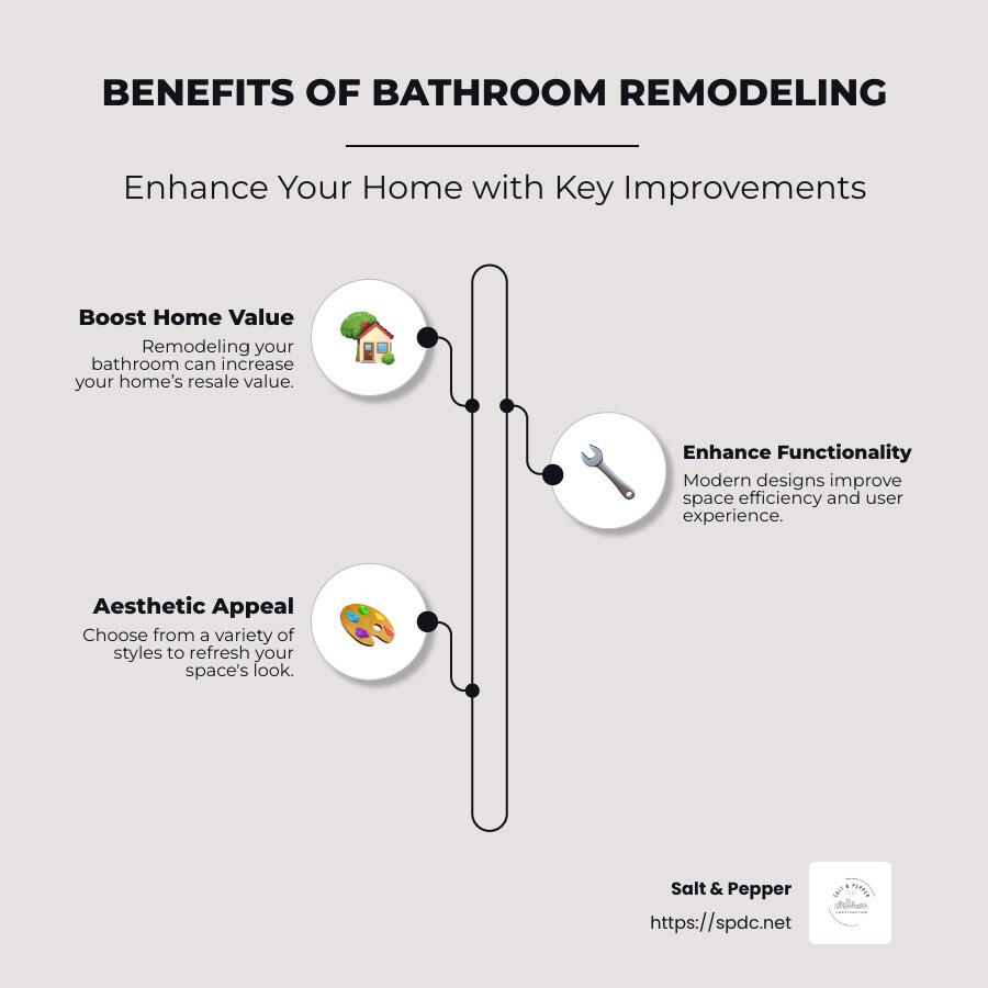 Benefits of bathroom remodeling infographic - Bathroom remodeling near me infographic infographic-line-3-steps-neat_beige