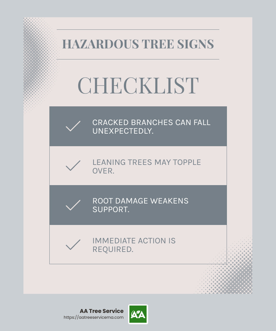 Hazardous Tree Warning Signs - emergency tree removal north reading ma infographic checklist-light-blue-grey