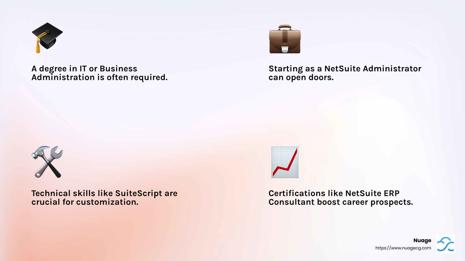 NetSuite Certified ERP Consultant - netsuite implementation consultant jobs infographic 4_facts_emoji_light-gradient