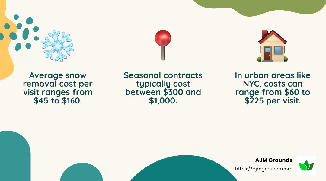 City-Specific Snow Removal Rates - average price for residential snow removal infographic 3_facts_emoji_nature