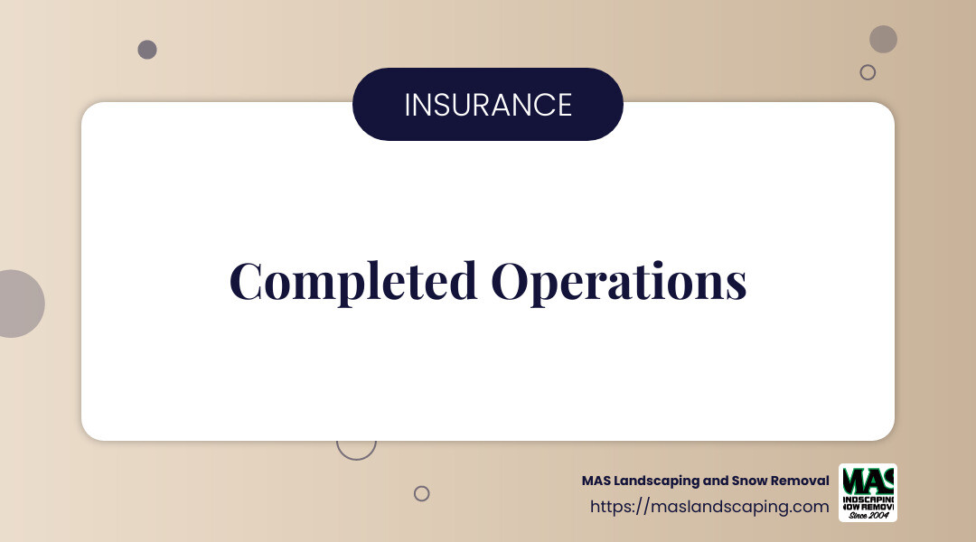 Understanding completed operations insurance - commercial snow removal contract infographic simple-info-landscape-card