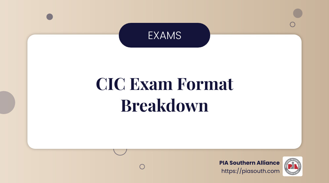 Exam Format and Requirements - certified insurance counselor online courses infographic simple-info-landscape-card