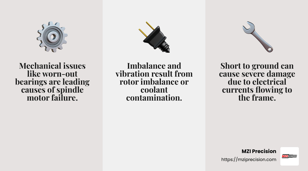 Understanding the costs of spindle motor repair can help you budget effectively. - CNC Spindle Motor Repair infographic 3_facts_emoji_grey