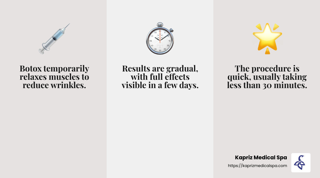 Botox treatment results infographic - Botox services near me infographic 3_facts_emoji_grey