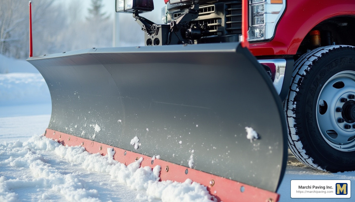 Urethane blades offer extended life and surface protection. - commercial snow plow blades