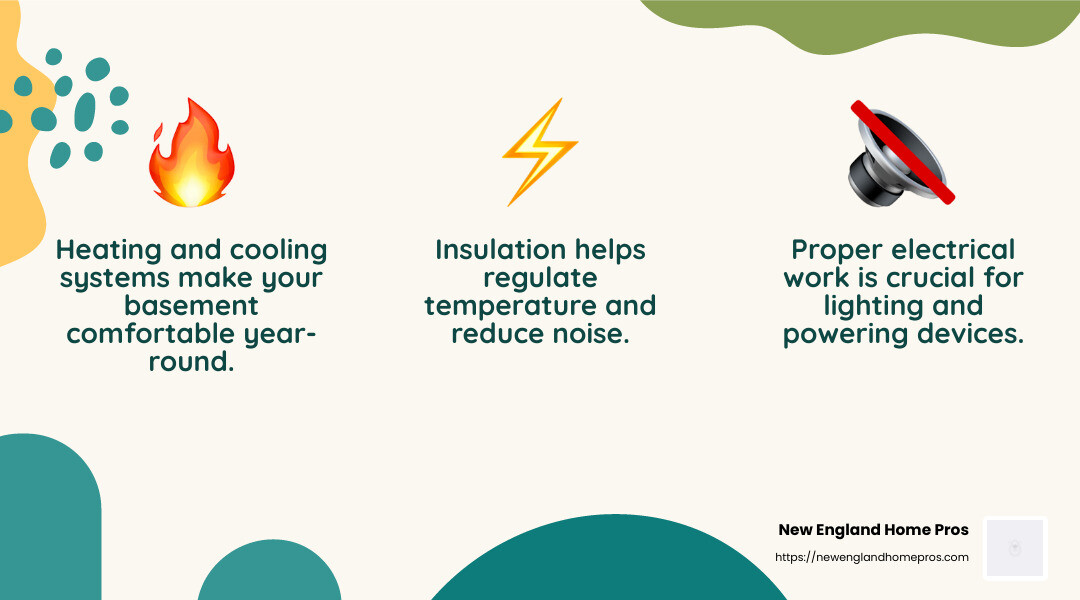 Essential services for a finished basement - basement finish contractors near me infographic 3_facts_emoji_nature