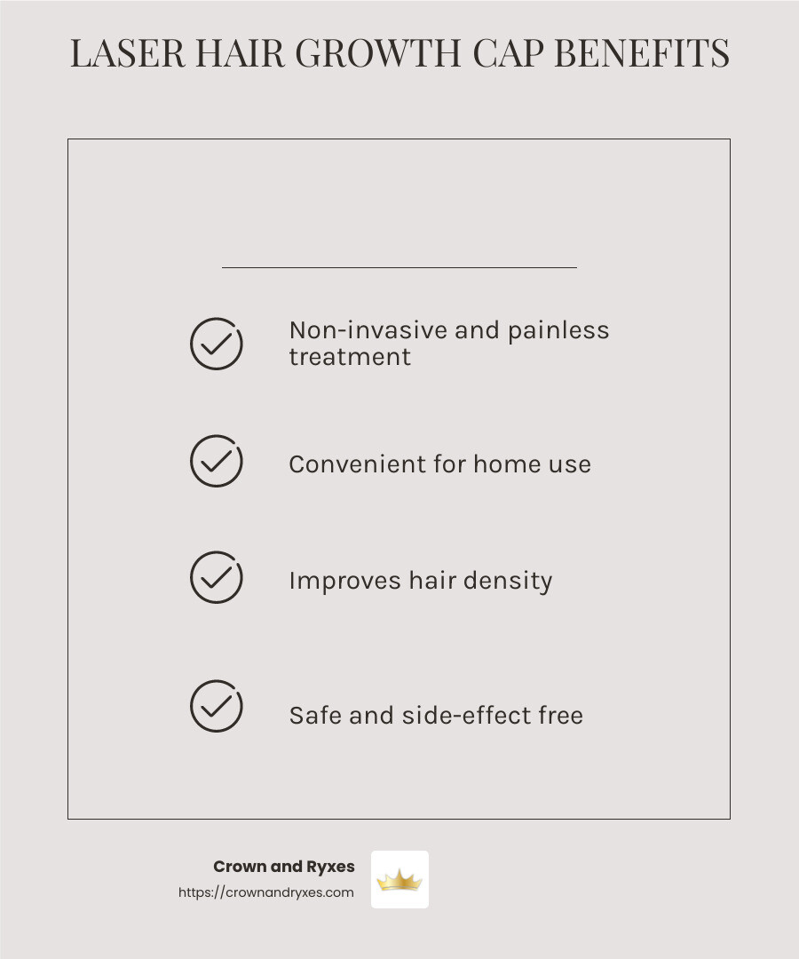 Promote Hair Regrowth - laser hair growth cap infographic checklist-light-beige