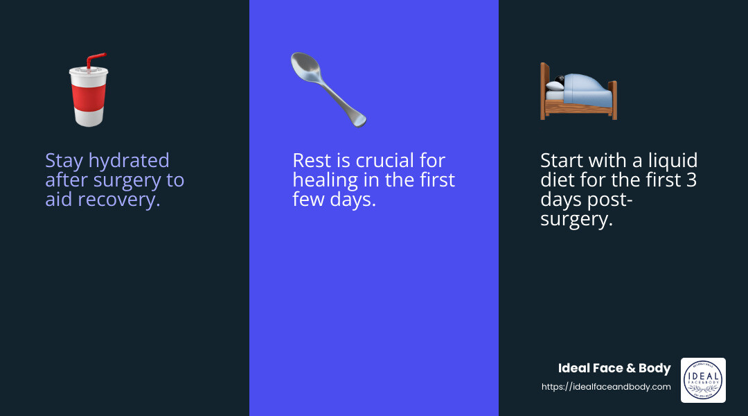 Soft Diet Transition Timeline - buccal fat removal downtime infographic 3_facts_emoji_blue