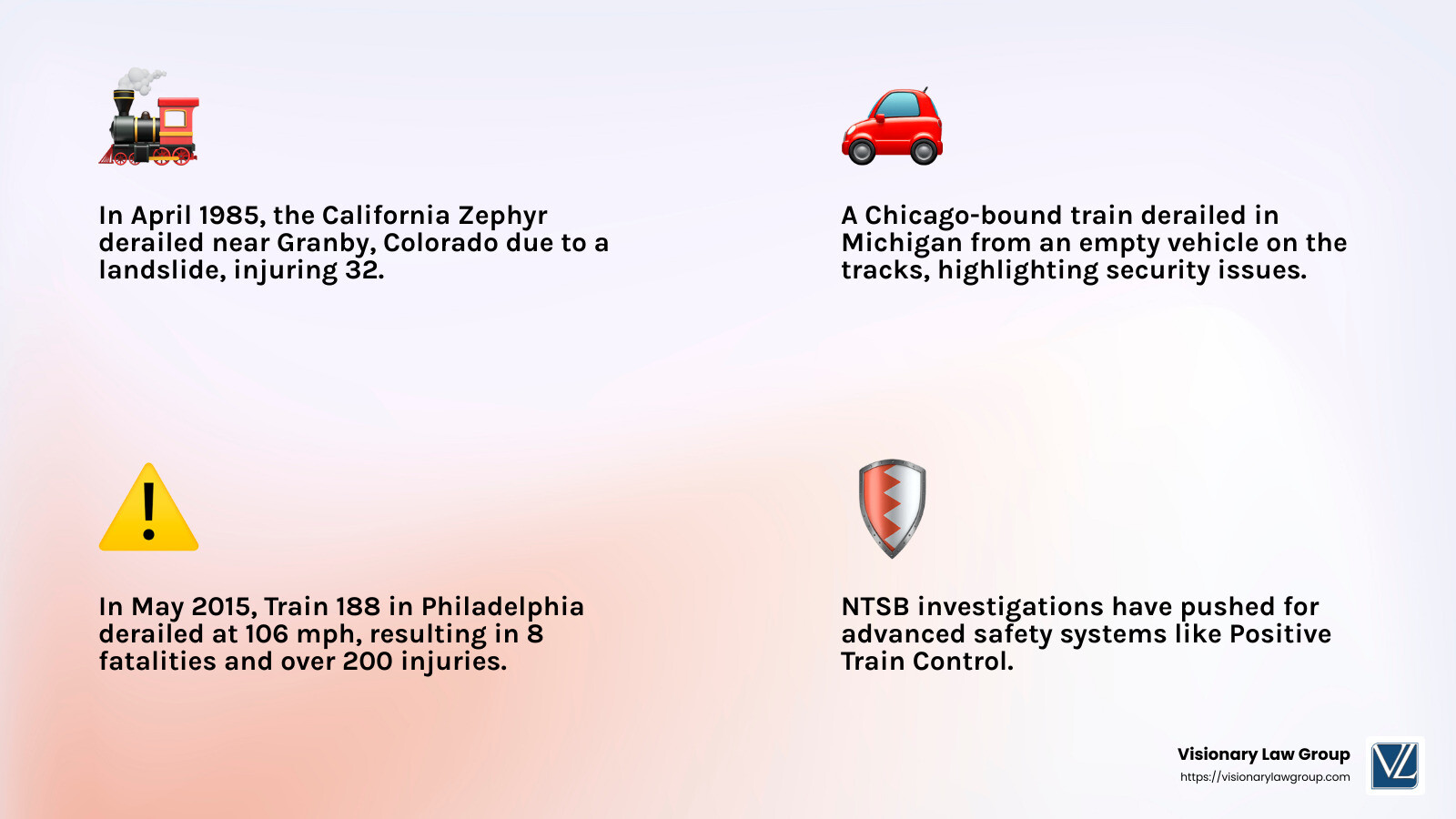 Philadelphia train derailment impact - amtrak accident infographic 4_facts_emoji_light-gradient Philadelphia train derailment impact - amtrak accident infographic 4_facts_emoji_light-gradient