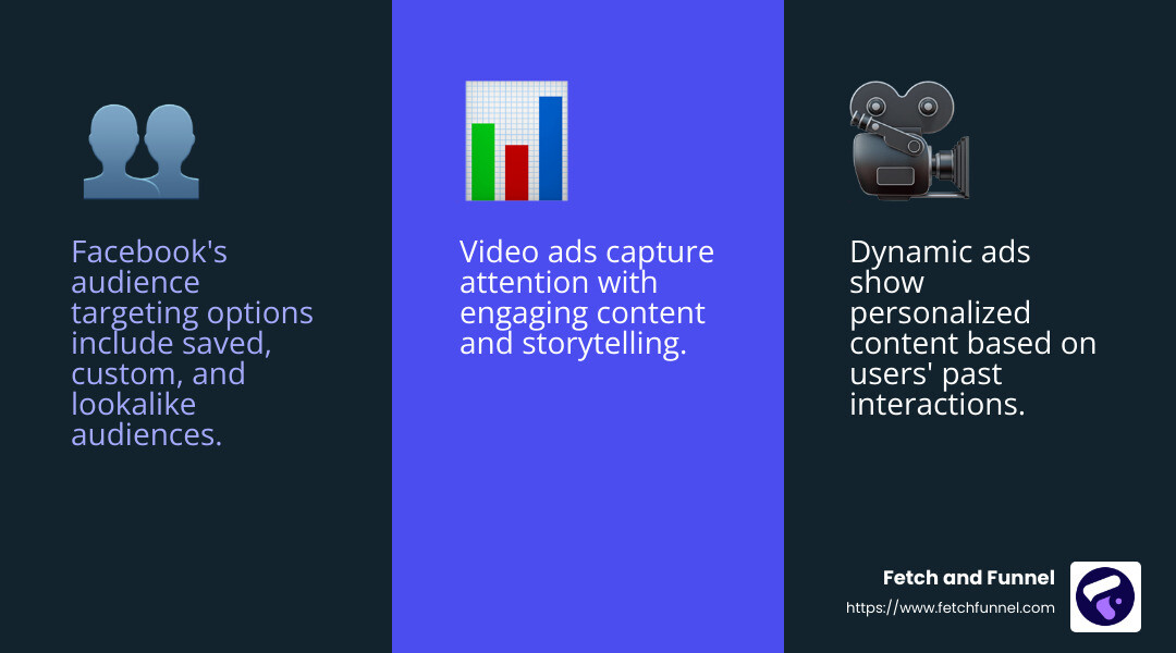 Facebook Audience Targeting Explained - facebook advertising services infographic 3_facts_emoji_blue