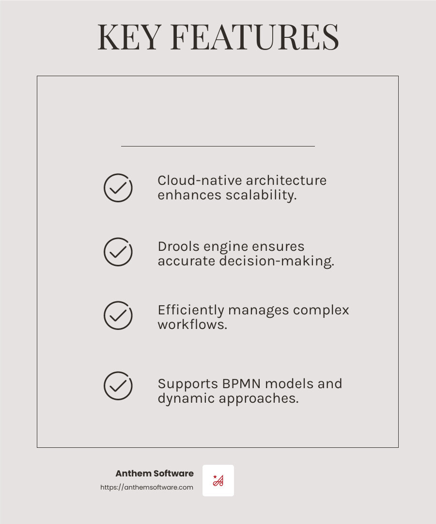 75ae562bcc0486bb2b7dddc1801db0034f66dc26 Unlock Efficiency for Free: Best Free Business Process Automation Tools Discover top business process automation software free to streamline operations and boost efficiency. Explore tools like ProcessMaker and jBPM. Red Hat Process Automation Manager: A Leader in Complex Workflow Management - business process automation software free infographic checklist-light-beige