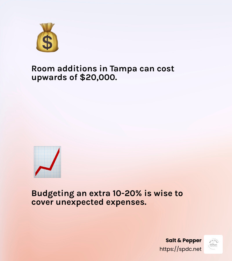 Typical costs of room additions in Tampa can start at $20,000. - room additions tampa infographic 2_facts_emoji_light-gradient