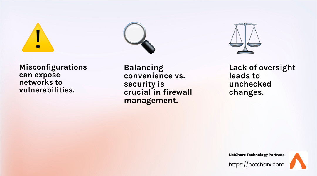 Firewall misconfiguration can lead to breaches - managed firewall services infographic 3_facts_emoji_light-gradient