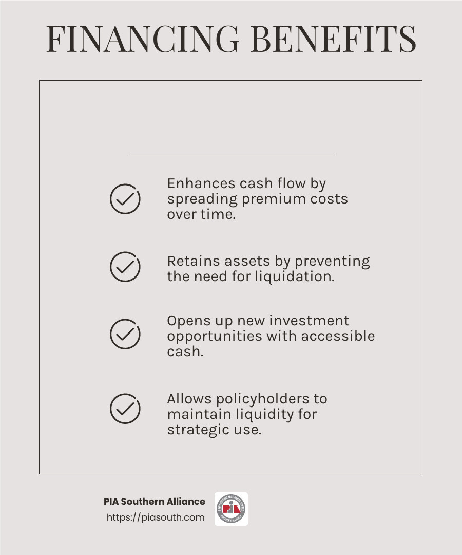 Investment Opportunities: Financing your insurance premium can open up potential for higher returns by keeping cash available for strategic investments. - can an insurance agency finance a premium infographic checklist-light-beige