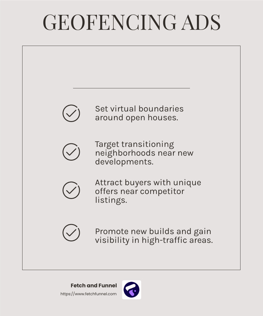 Quote about the power of targeted ads - how can i use geofencing to market real estate infographic checklist-light-beige Quote about the power of targeted ads - how can i use geofencing to market real estate infographic checklist-light-beige