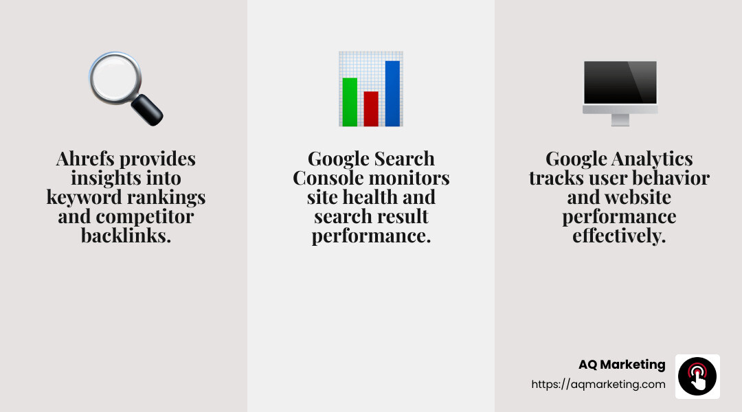 Google Search Console helps monitor site health - best seo tools for small businesses infographic 3_facts_emoji_grey