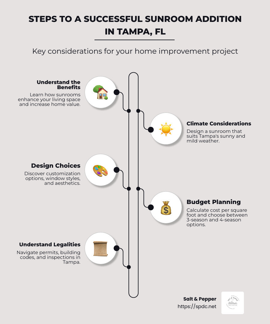 Benefits of Adding a Sunroom Infographic - Sunroom addition Tampa FL infographic infographic-line-5-steps-neat_beige Benefits of Adding a Sunroom Infographic - Sunroom addition Tampa FL infographic infographic-line-5-steps-neat_beige