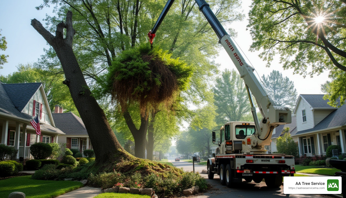 Efficiency of Crane Tree Removal - crane tree removal service