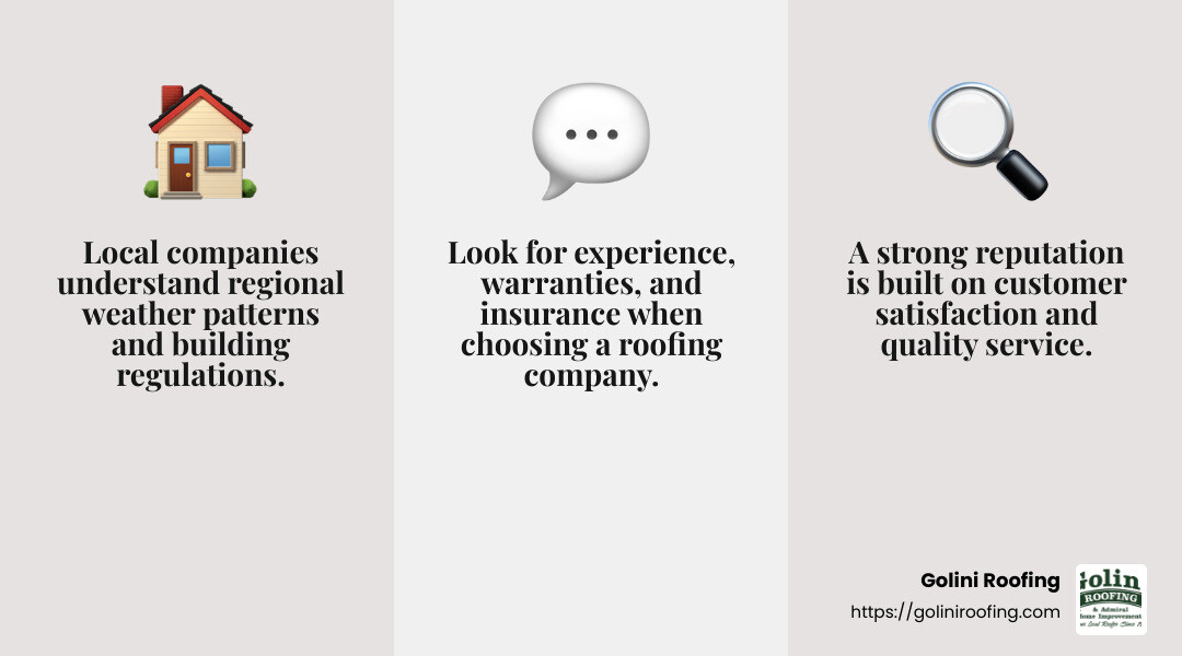 Reputation and Customer Satisfaction - roofing company infographic 3_facts_emoji_grey