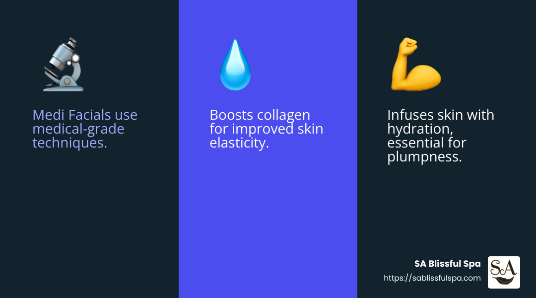 Anti-Aging and Hydration - Medi Facials infographic 3_facts_emoji_blue