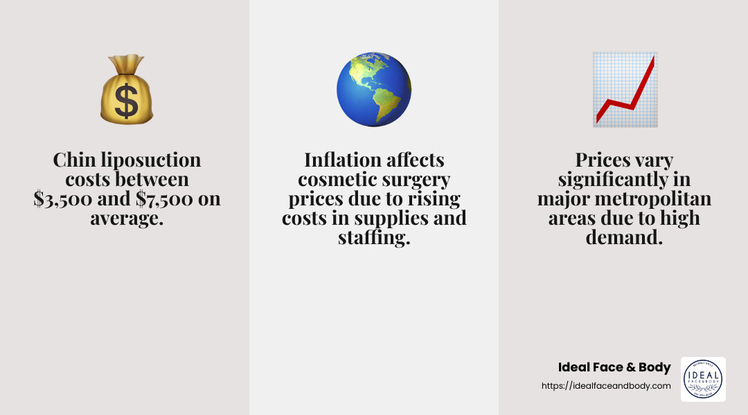 Average cost of chin liposuction in different regions - how much does chin liposuction cost infographic 3_facts_emoji_grey