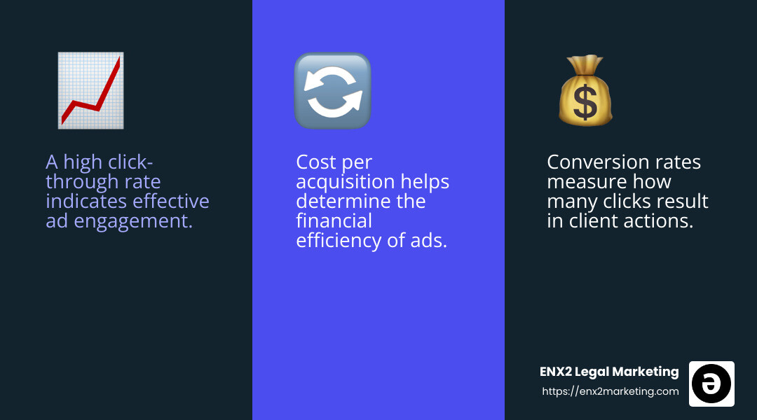 Example of tracking metrics for PPC campaigns - bankruptcy lawyer ppc infographic 3_facts_emoji_blue