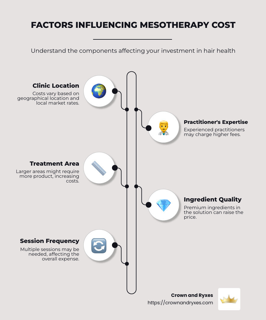 Cost breakdown of mesotherapy for hair loss - mesotherapy for hair loss cost infographic infographic-line-5-steps-neat_beige