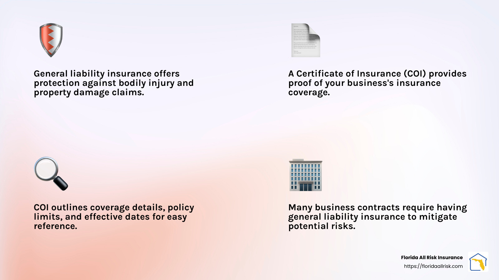 COI proof of coverage - general liability insurance infographic 4_facts_emoji_light-gradient