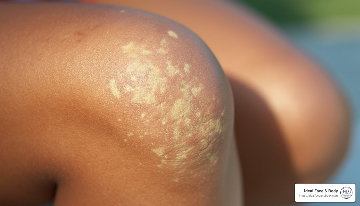 Sun damage on skin - tighten loose skin thighs