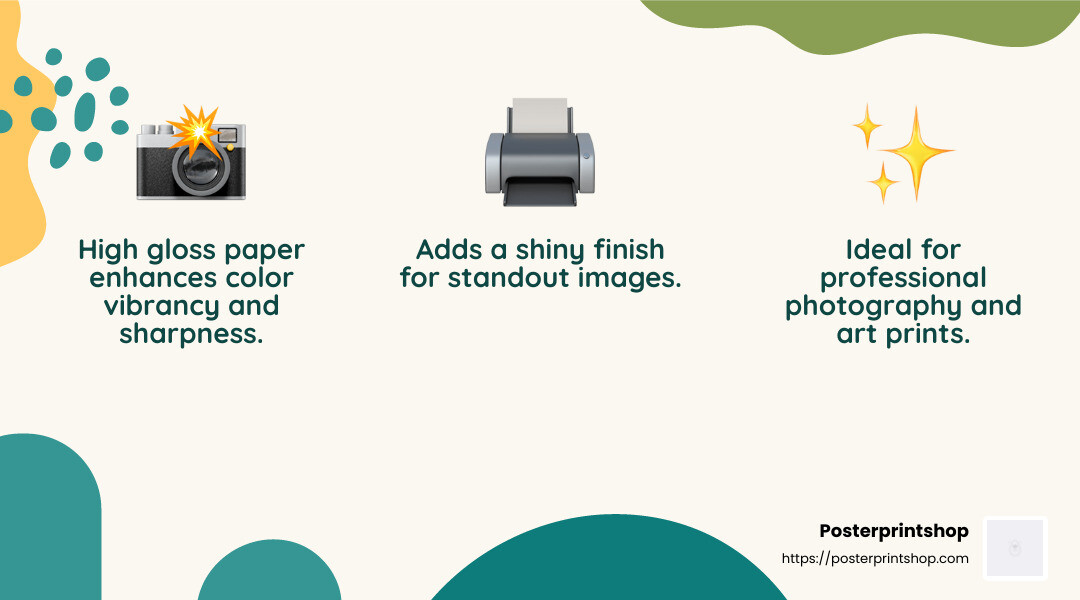 High gloss paper improves details and adds a shiny finish to photos. - photo paper for printer infographic 3_facts_emoji_nature