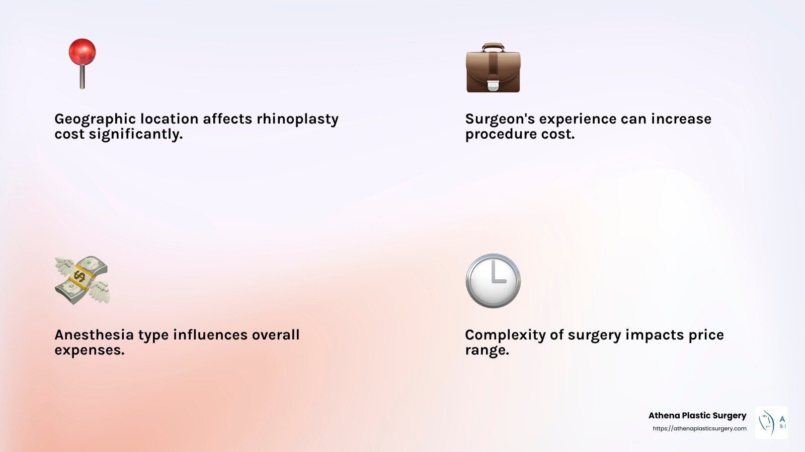 Budgeting for Beauty: Understanding Ethnic Rhinoplasty Costs 4 Geographic location impact on rhinoplasty cost - ethnic rhinoplasty cost infographic 4_facts_emoji_light-gradient