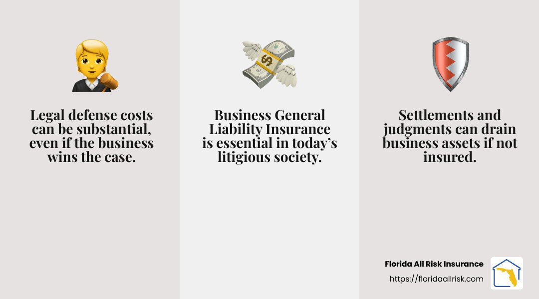 0738446ed01e027c7730ef1a26cc9898c47e6385 The Ultimate Guide to Business General Liability Insurance Learn about business general liability insurance, its costs, needs, and components. Discover personalized coverage solutions today! Legal Defense Costs Infographic - business general liability insurance infographic 3_facts_emoji_grey