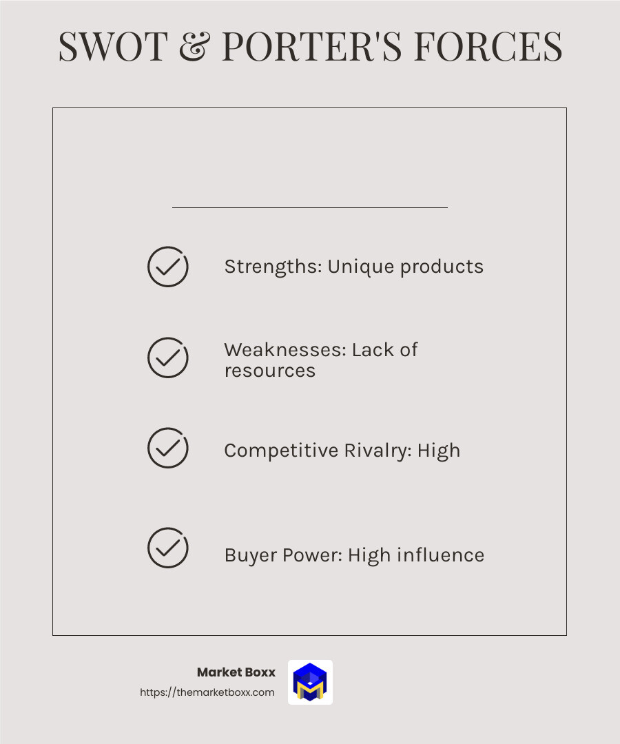 Porter's Five Forces Diagram - competitor analysis model infographic checklist-light-beige