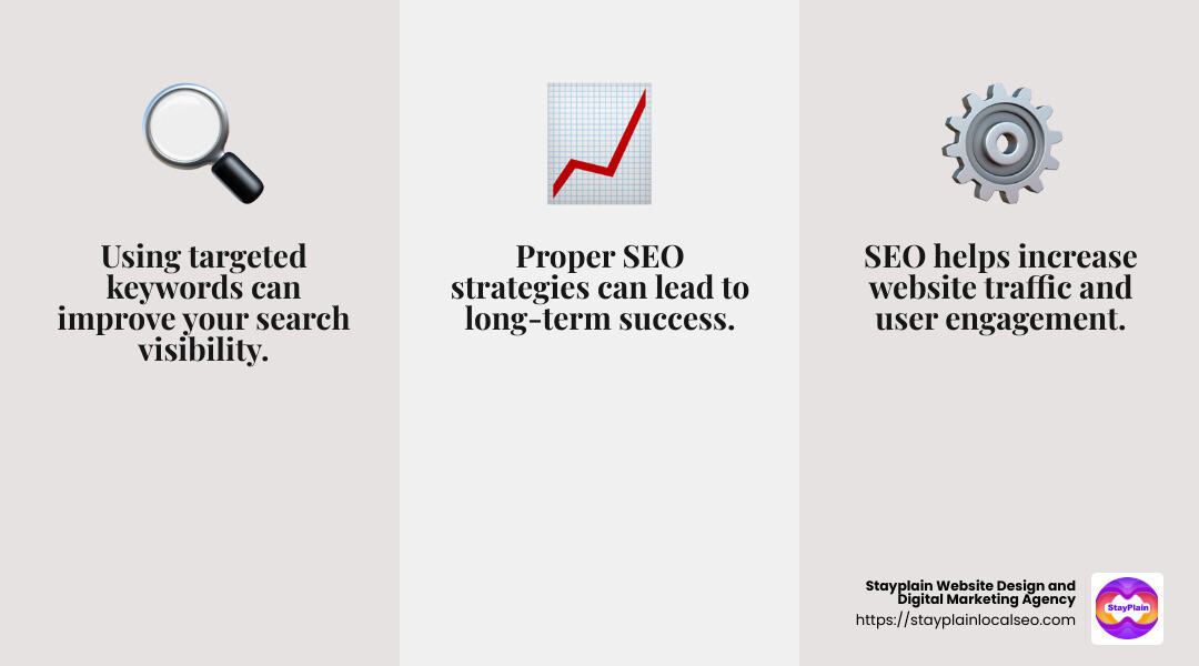 Keyword optimization is crucial for SEO success - seo murcia infographic 3_facts_emoji_grey