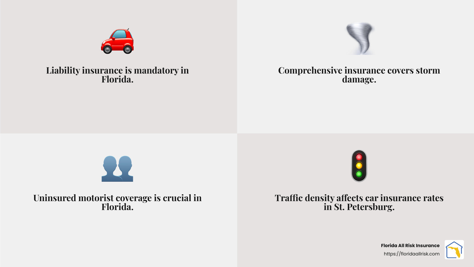 Car insurance coverage options infographic - car insurance quotes st petersburg fl infographic 4_facts_emoji_grey